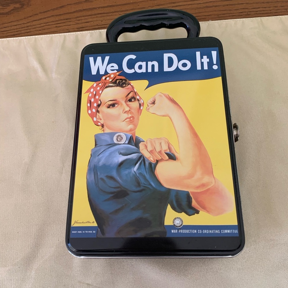 Vintage We Can Do It Rosie the Riveter Lunchbox Tin Case 1999